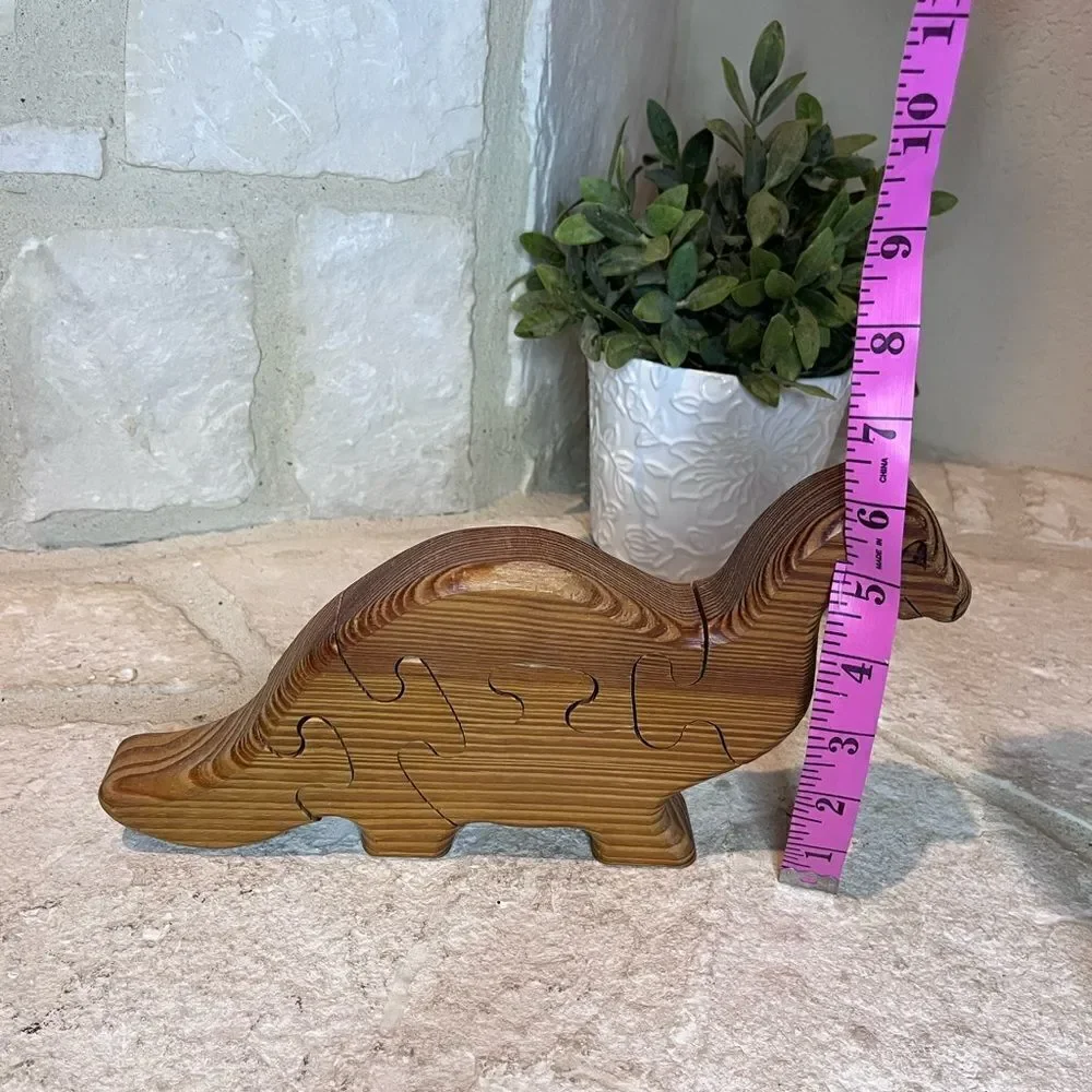 Dinosaur wooden chunky puzzle vintage